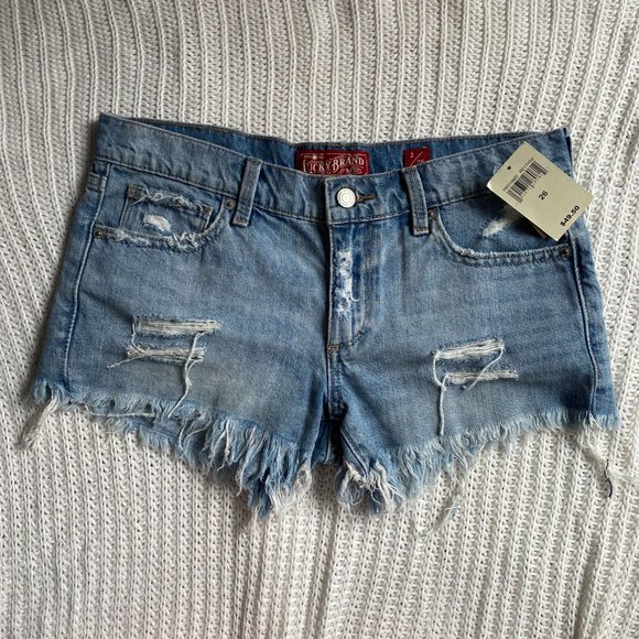 NWT Lucky Brand Cut Off Denim Short In Reyes - Picture 7 of 10